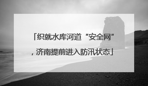 织就水库河道“安全网”，济南提前进入防汛状态